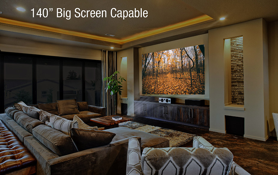 The P6 is also capable of projecting up to a 140 inch screen in low-light conditions.