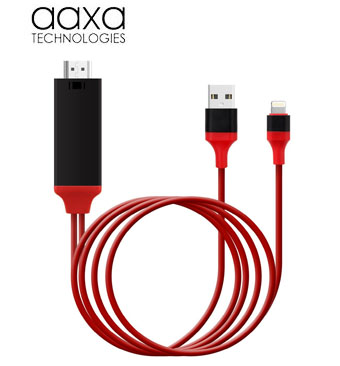 Modish mental yderligere AAXA Lightning Presentation Cable for Apple iPhone/iPad