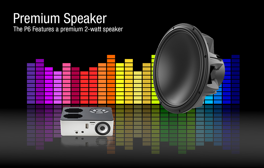 The P6 features a premium 2-watt speaker.
