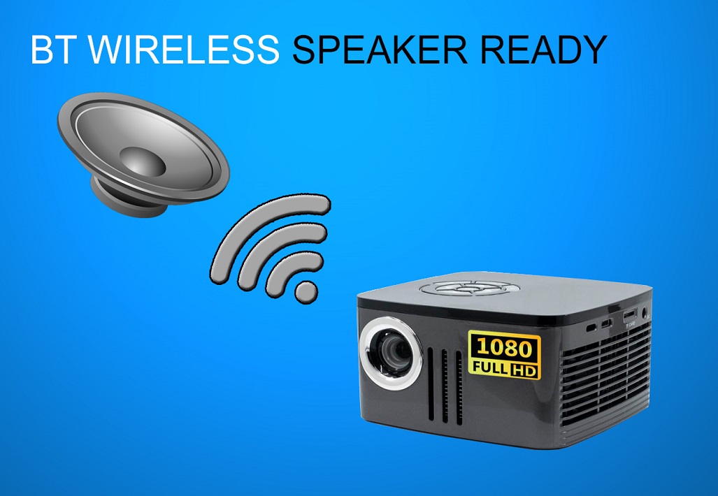P7 LED Pico  Projector Wireless Bluetooth Connection