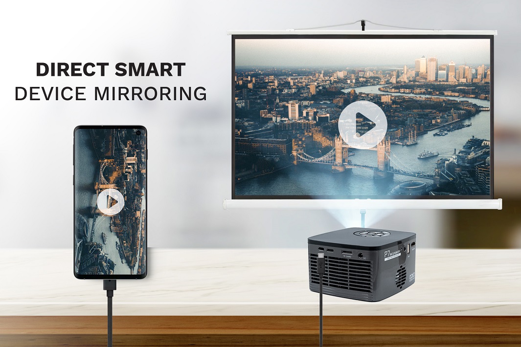 P7 LED Pico  Projector USB-C Mirroring