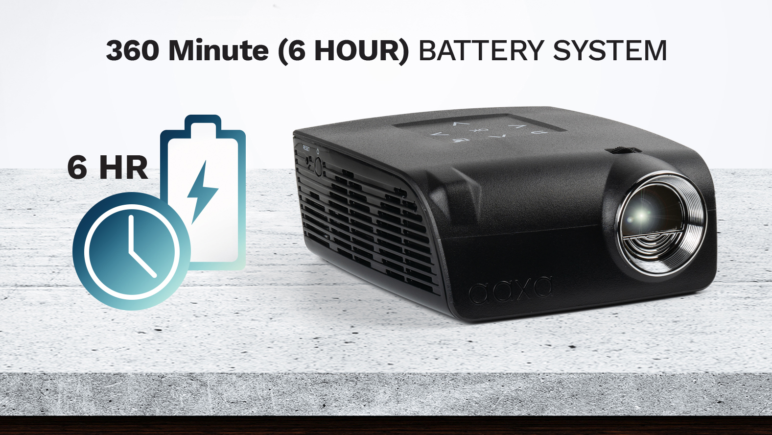 360 Minute / 6 Hour Battery System – Long lasting battery for portable use.
